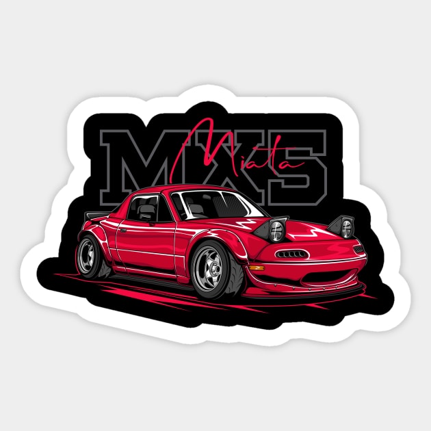 Red Mazda MX5 Miata Miata Mx5 Sticker TeePublic